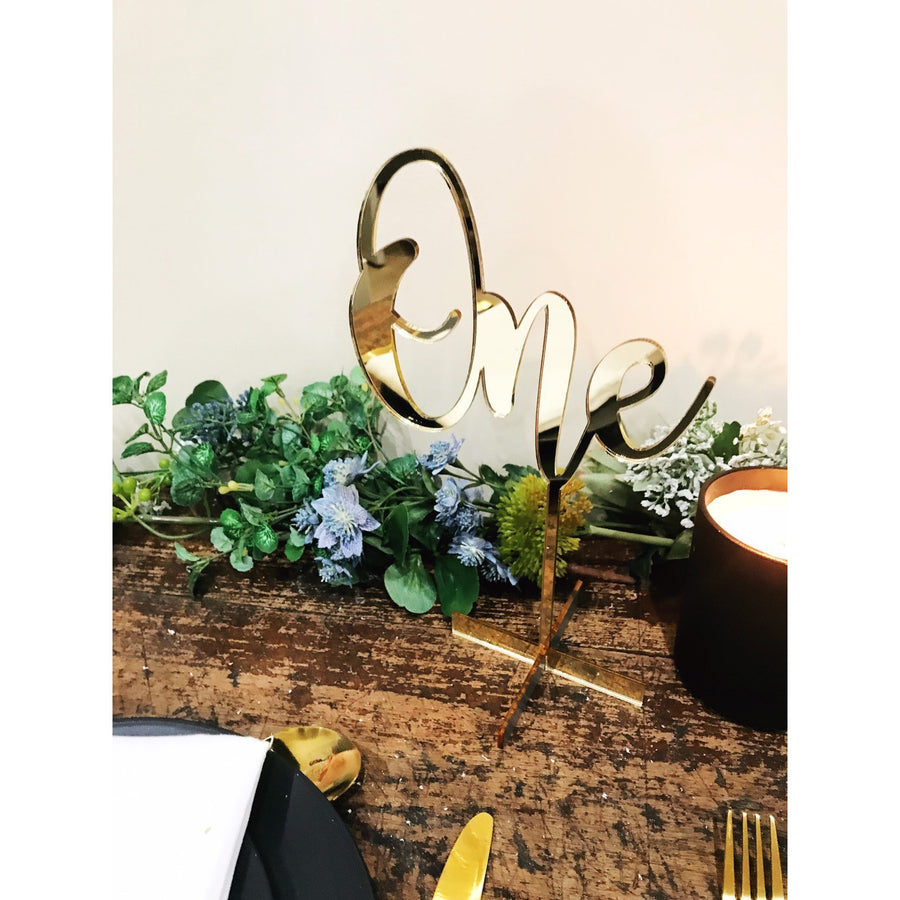 Wedding Table Number (Small) - Aston Blue