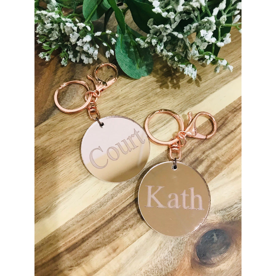 Personalised Engraved Key Ring - Aston Blue