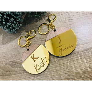Personalised Engraved Key Ring - Aston Blue