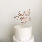 Christening Cake Topper - Aston Blue