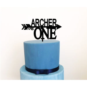 Arrow Acrylic  Cake Topper - Aston Blue