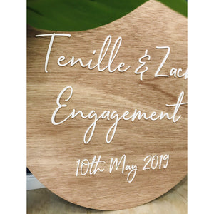 Personalised Engagement Sign - Aston Blue
