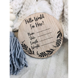 Birth Announcement Sign - Aston Blue