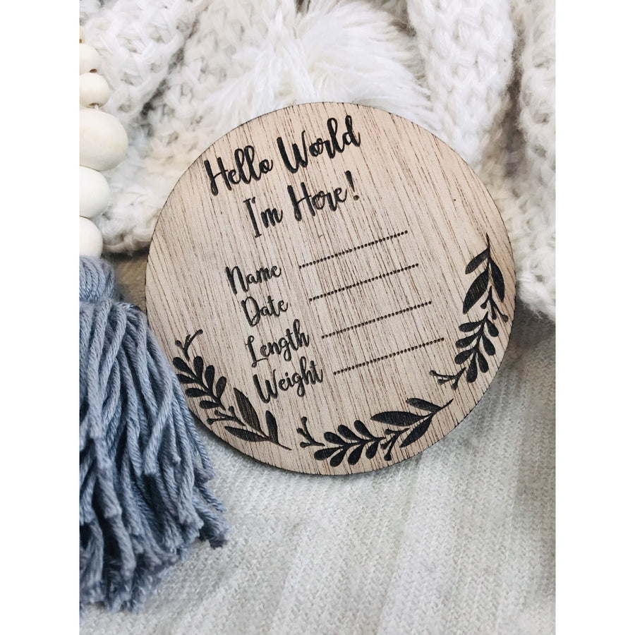 Birth Announcement Sign - Aston Blue
