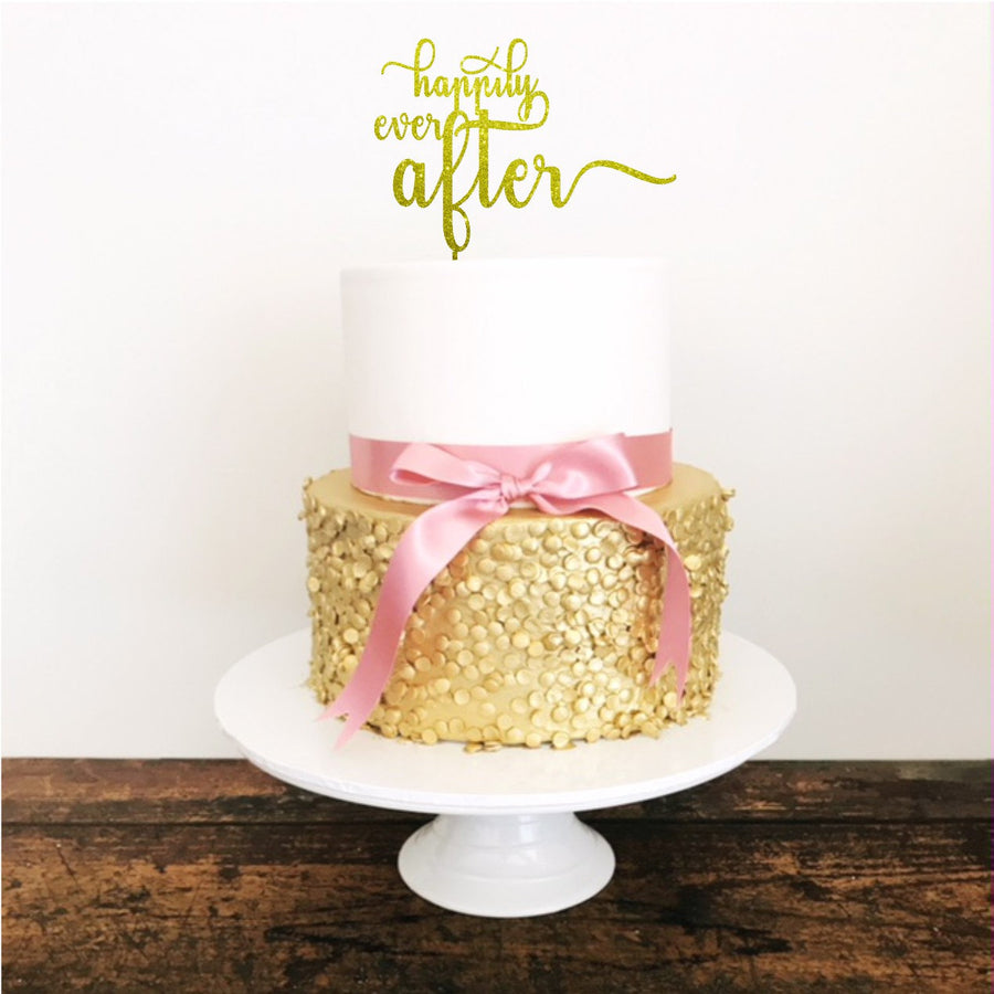 Happily Ever After Cake Topper - Aston Blue