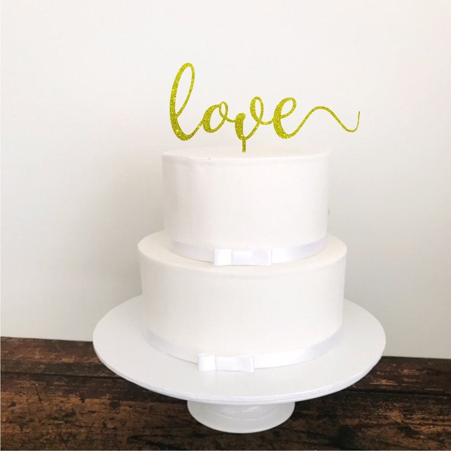 Love Acrylic Cake Topper Engagement Party - Aston Blue