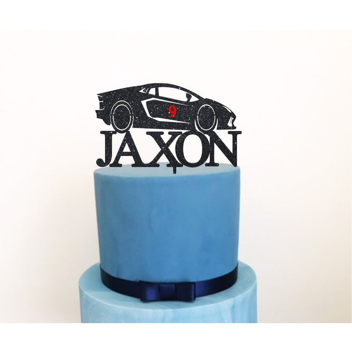 Car Cake Topper - Aston Blue