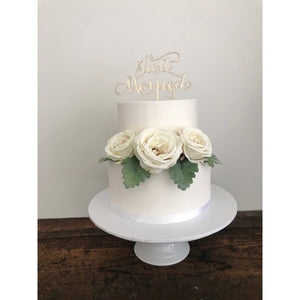 Just Married Cake Topper - Aston Blue