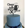 Cheers and Beers to 30 years Cake Topper - Aston Blue