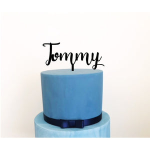 Custom Acrylic Cake Topper - Aston Blue