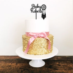 Baby Dream Catcher Cake  Topper - Aston Blue