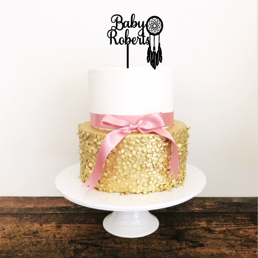 Baby Dream Catcher Cake  Topper - Aston Blue