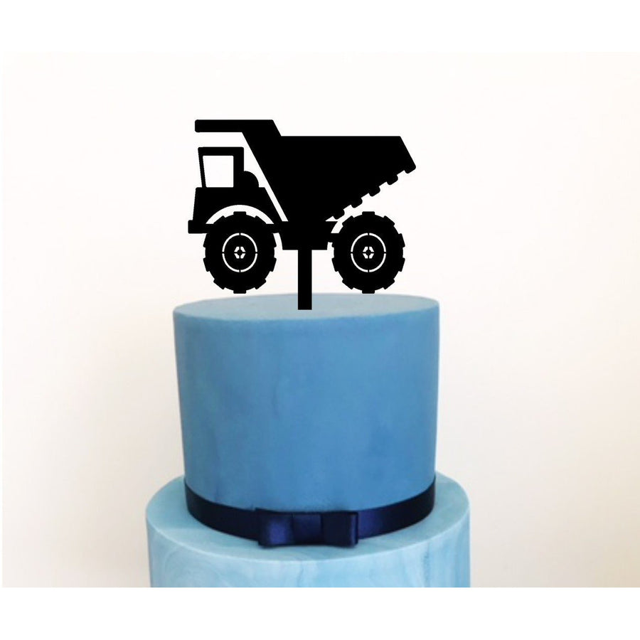 Dump Truck Acrylic Cake Topper - Aston Blue