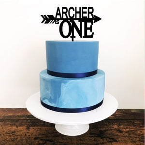 Arrow Acrylic  Cake Topper - Aston Blue