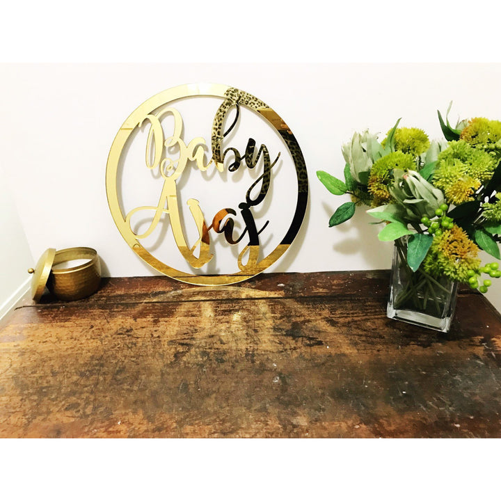 Baby Name Plaque - Aston Blue