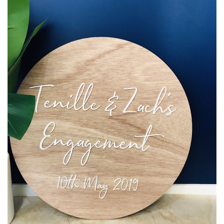 Personalised Engagement Sign - Aston Blue