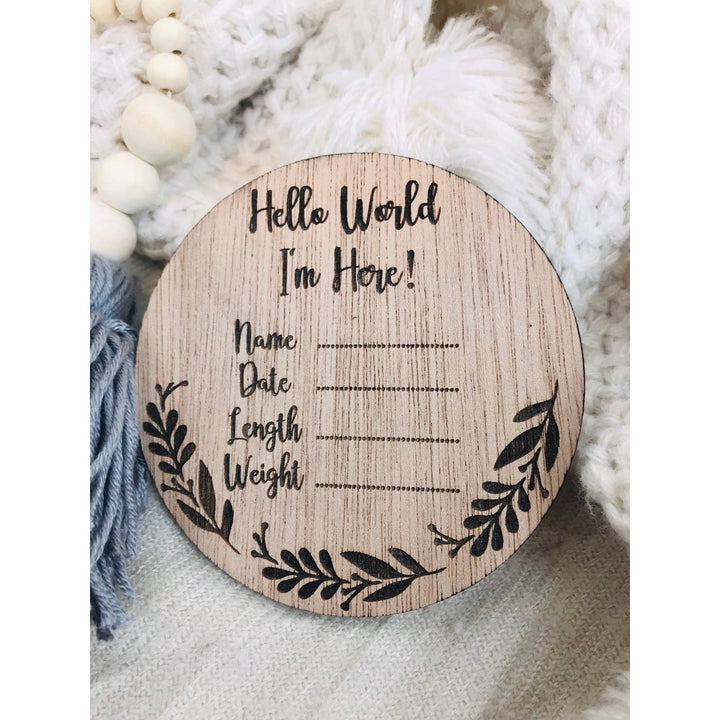 Birth Announcement Sign - Aston Blue