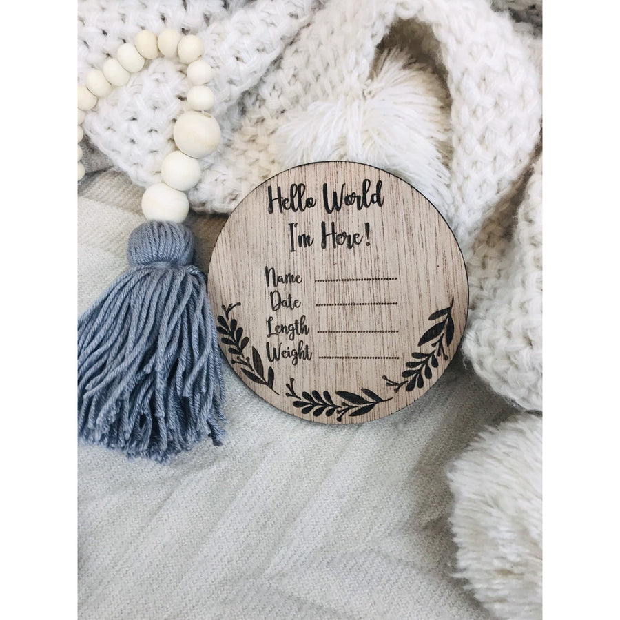Birth Announcement Sign - Aston Blue