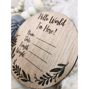 Birth Announcement Sign - Aston Blue