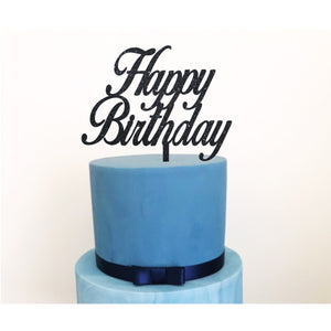 Happy Birthday Cake Topper - Aston Blue