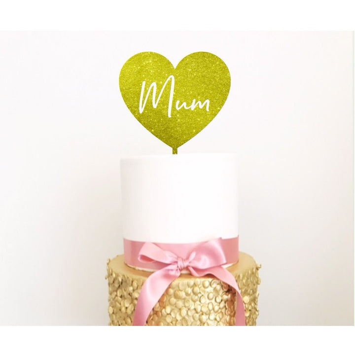 Happy Mothers Day Acrylic Cake Topper - Aston Blue