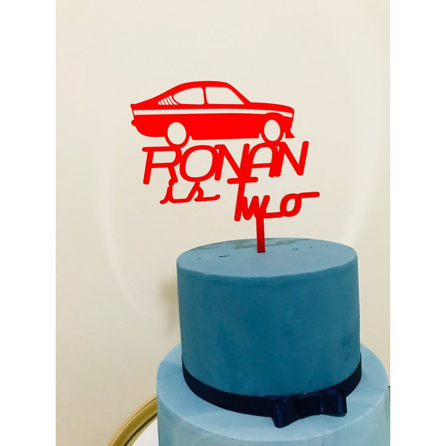 Car Cake Topper - Aston Blue