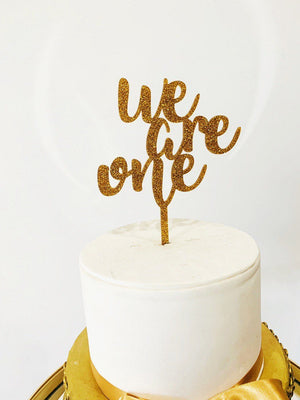 We are One Cake topper - Aston Blue