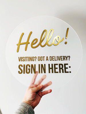 Delivery Sign in Here Sign - Aston Blue