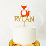 Fox Acrylic Cake Topper - Aston Blue