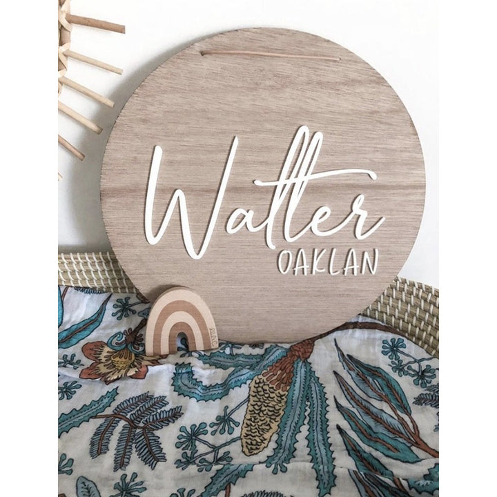 Round Name Plaque - Aston Blue