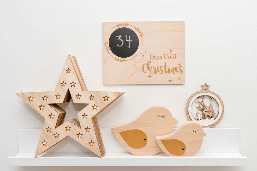 Christmas Countdown Board - Aston Blue