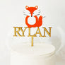 Fox Acrylic Cake Topper - Aston Blue