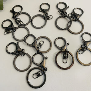 Gunmetal Grey Lobster Clips - Aston Blue