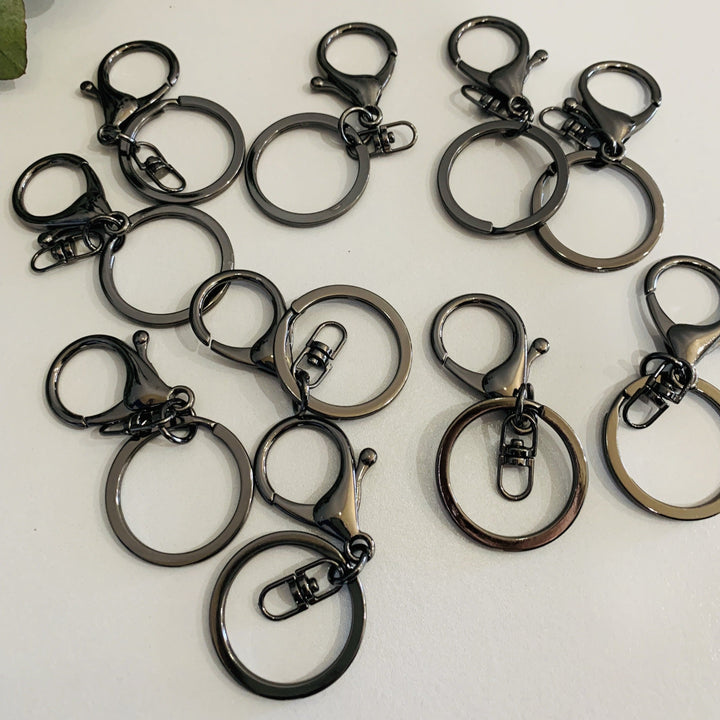 Gunmetal Grey Lobster Clips - Aston Blue