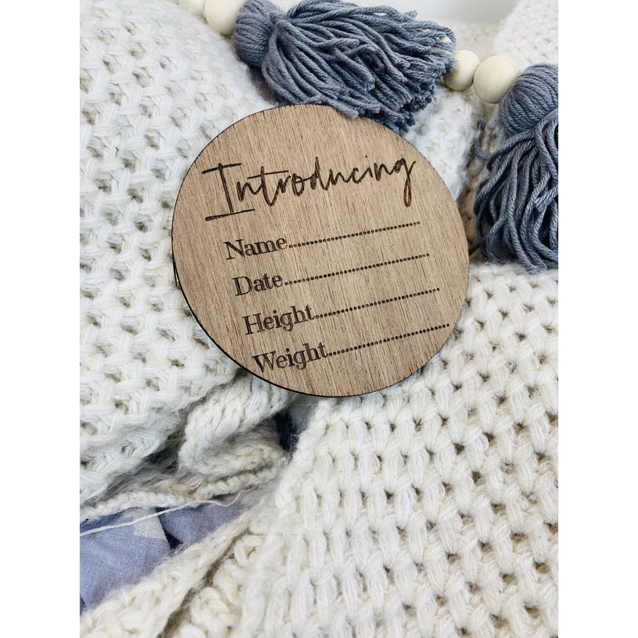 Birth Announcement Sign - Aston Blue