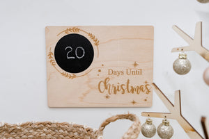 Christmas Countdown Board - Aston Blue