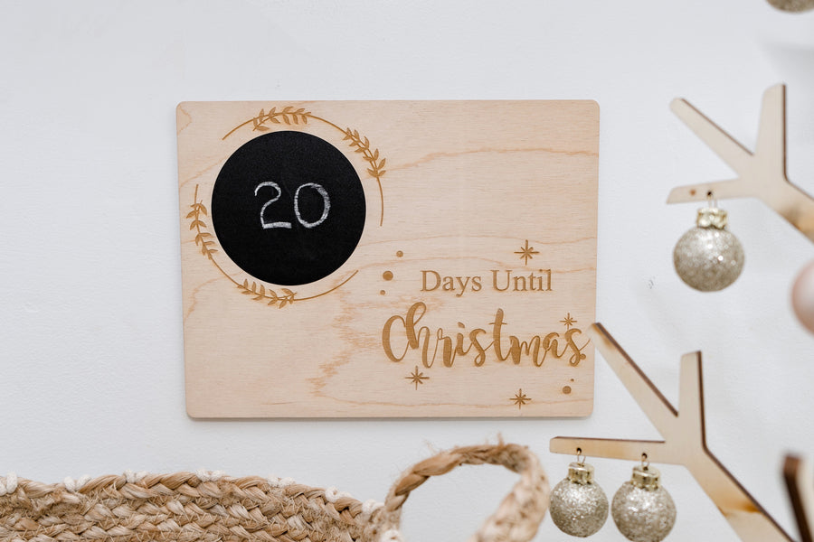 Christmas Countdown Board - Aston Blue