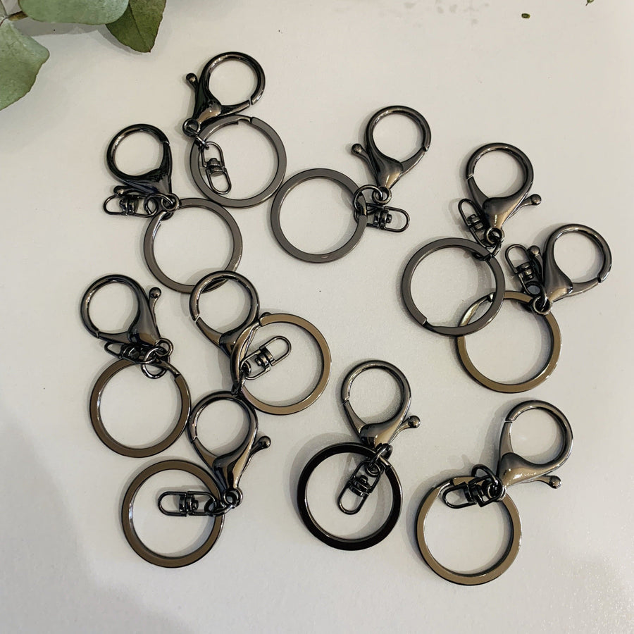 Gunmetal Grey Lobster Clips - Aston Blue