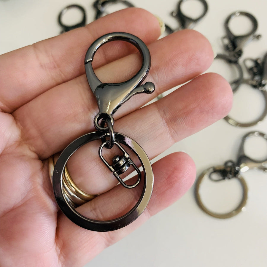Gunmetal Grey Lobster Clips - Aston Blue