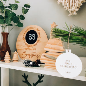Christmas Countdown Board - Aston Blue