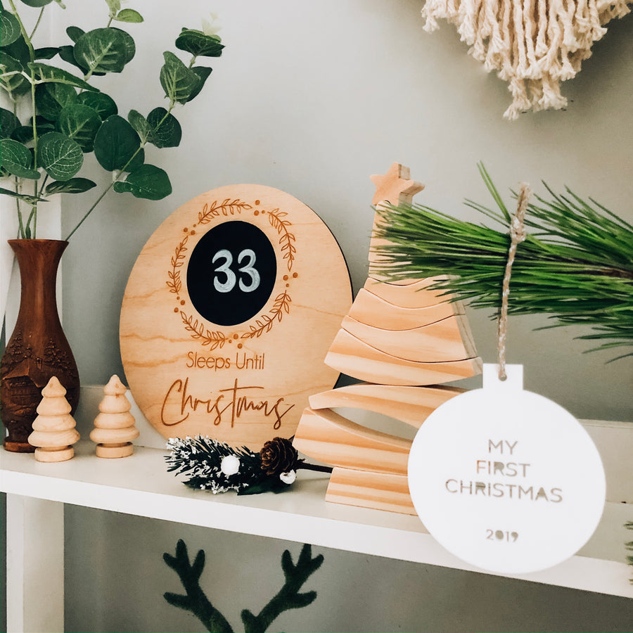 Christmas Countdown Board - Aston Blue