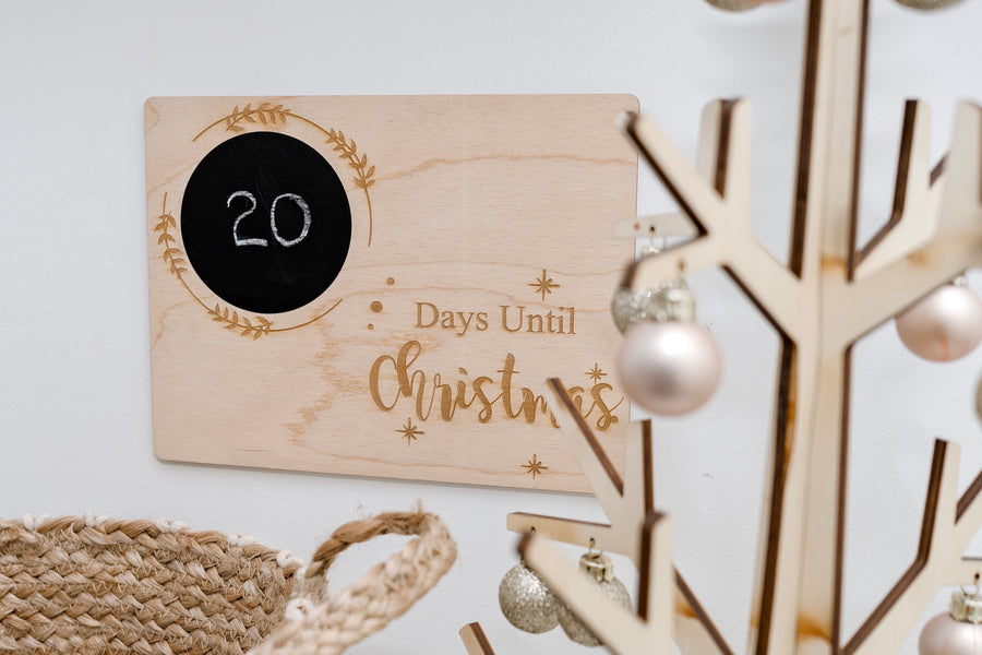 Christmas Countdown Board - Aston Blue